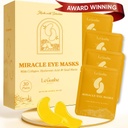 LE GUSHE Gold Under Eye Patches for Puffy Eyes and Dark Circles (30 paari) - Kollageeni hüdraatmine silmamaskide all koos teomutsiiniga - rahustav Puffy Eyes Ravi naistele ja meestele - Bridesmaid Kingitused