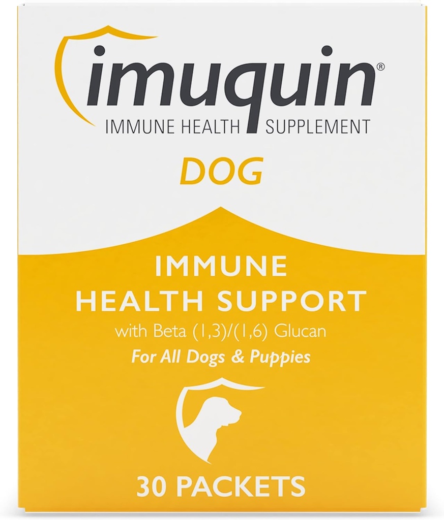 Nutramax Imuquiin Immune Health Supplement Pulber koertele ja kutsikatele - Beeta-glükaanid, mere lipiidid, vitamiinid ja mineraalid, 30 pakendit