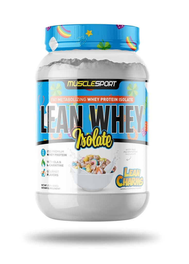 Musclesport Lean Whey RevolutionTM valgupulber - vadakuvalgu isolaat - madala kalorsusega, madala kalorsusega, madala rasvasisaldusega, uskumatud maitsed - 25 g valku Scoopi kohta (2lb, Lean Charms)