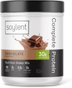 Soylent Complete Protein Powder, Chocolate, 30g Valgukoks lihaste kasvuks ja taastumiseks, BCAA, DHA, MCT, 28 vitamiinid ja mineraalid, nullsuhkrut, Gluteenivaba, Vegan - 1.25lb