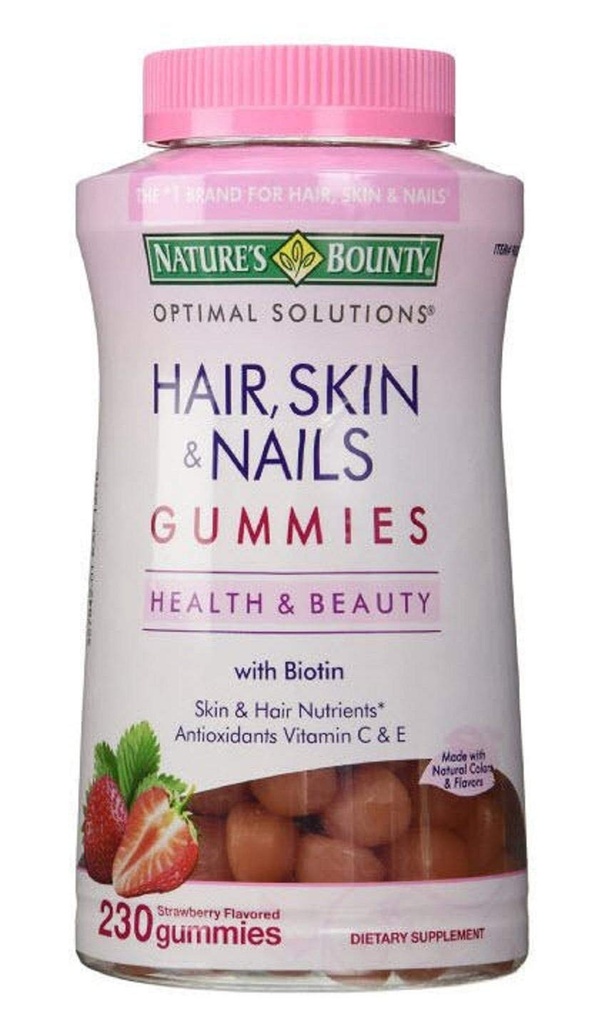Nature's Bounty Hair Skin and Nails, 230 Gummies, 230 Count (1. pakk)