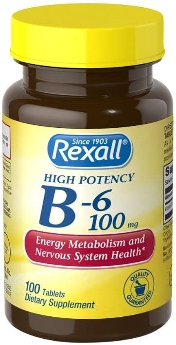 Rexall Vitamiin B6 100 mg tabletid, 100 ct