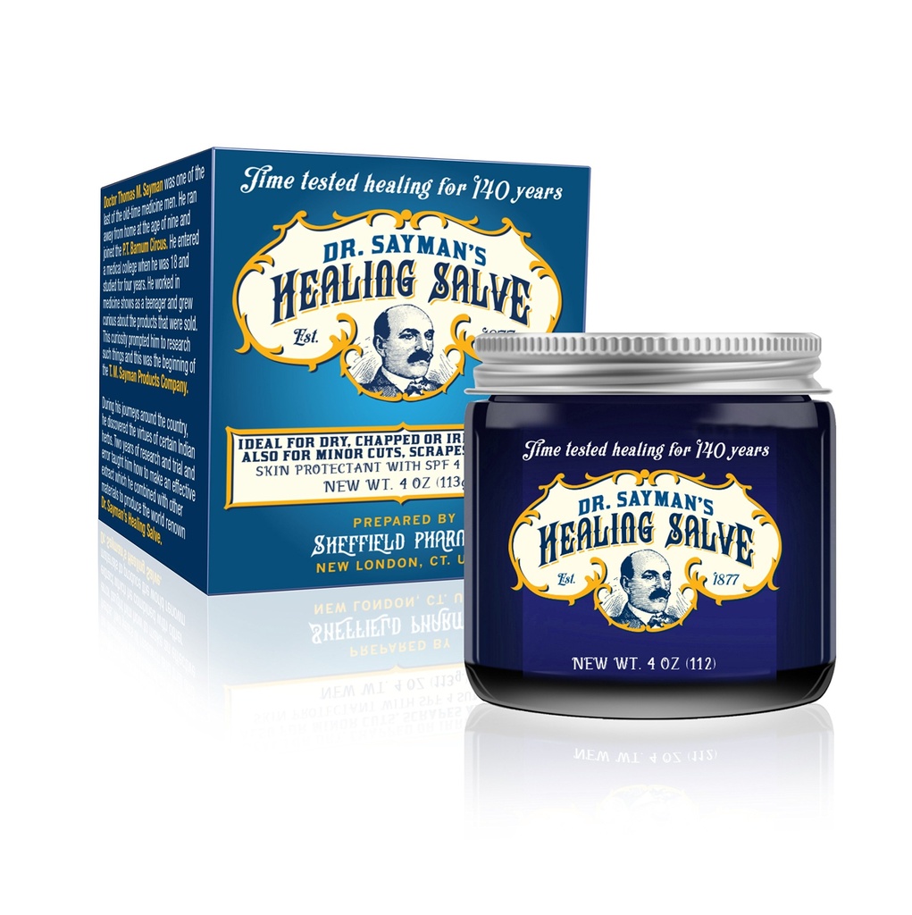Dr Saymani tervendav Salve - originaalne nahahooldussalv ja kaitsevahend / suur sügelevale, kuivale ja tundlikule nahale / ravib krakitud jalgu, karmid kontsad ja lõhestatud huuled (4oz.)