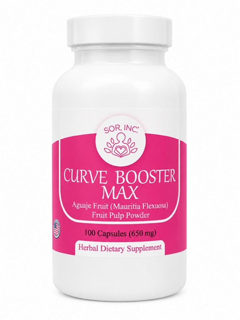 Curve Booster Max Pure Aguaje kapslid naistele ja transseksuaalidele 650 mg USA Made