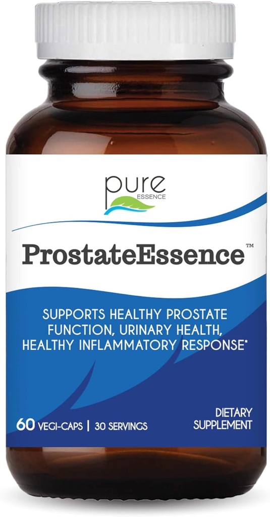 Pure Essence Labs eesnäärme Essence w / Vitamiin D3, Selenium, tsingi täiendused ja rohkem - meeste vitamiinid ja taimsed toidulisandid eesnäärme tervise w / Beta Sitosterol - 60 kapslit meestele