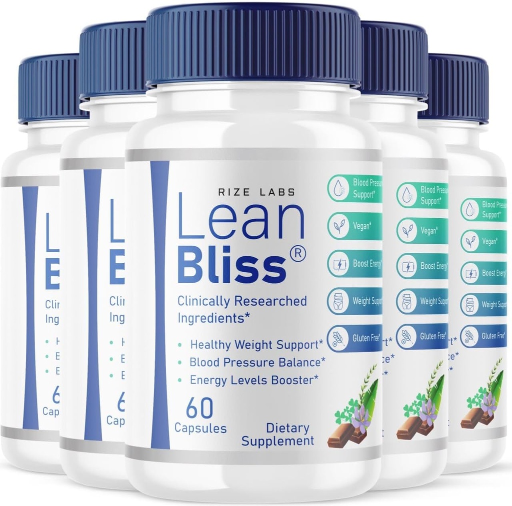 (5 Pack) Lean Bliss kaalulangus pillid, Lean Bliss rasva põletamine valem, LeanBliss Täpsem Metabolism Kapslid loodusliku kehakaalu juhtimise ja vere toetust, LeanBliss Dietary Supplement (300 kapslit)
