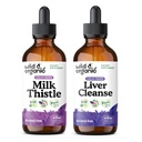 Wild & Organic Milk Thistle Tinktuur 4 fl oz & Maks Cleanse Tinktuur 4 fl oz