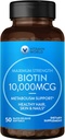 Vitamiin World Ultra Mega Biotin 10 000 mcg. 50 Softgels, vitamiin B, toetab terveid juukseid, nahka ja küüneid, kiiret vabastamist, gluteenivaba