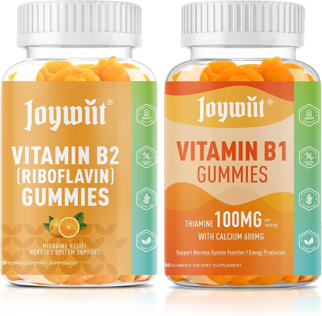 Vitamiin B2 400mg kummikud ja vitamiin B1 100mg kummikud