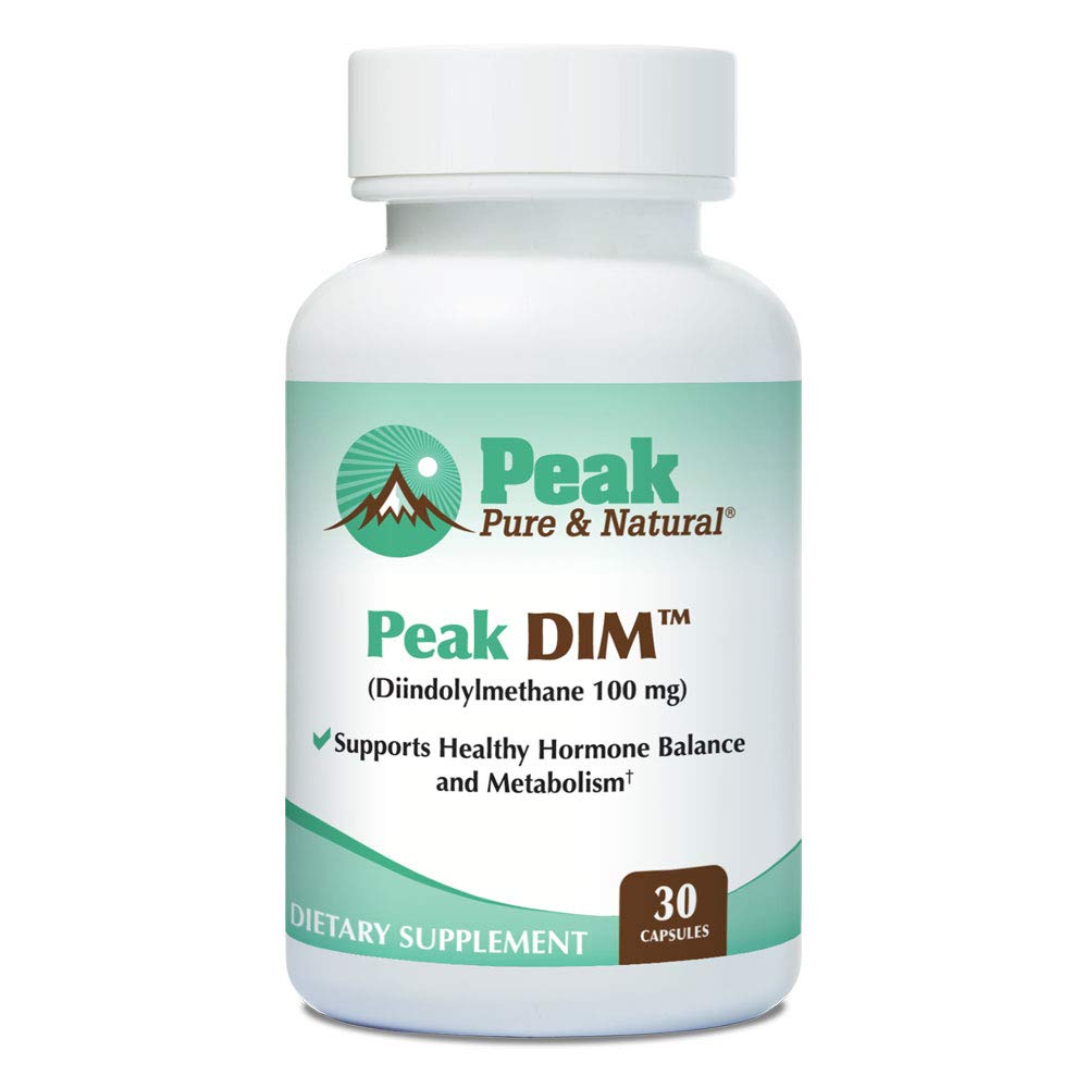 Peak Pure & Natural Peak DIM - Tervisliku hormooni ja östrogeeni tasakaalu toetamine - Metabolism Support Supplement | 100mg - 30 kapslit