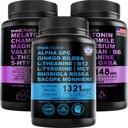 MEDCHOICE Sleep Melatoniin (180ct) ja Nootroopne Aju (60ct) Täienduspakett - Wellness Duo une, aju, fookuse ja meeleolu toetamiseks - Vegan, mitte-GMO, Gluteenivaba