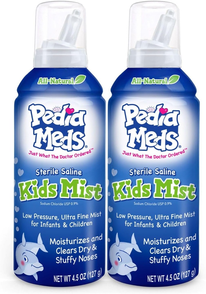 Steriilsed soolased lapsed ninasprei, Ultra Fine Mist, koheselt niisutab ja leevendab ninakinnisust, ohutu vastsündinutele ja üles, 4,5 Oz (2 Pack), valmistatud USA-s