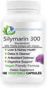 Silymarin 300 - Standardiseeritud piimaohaka ekstrakt Silybin 300 mg - Maksa ja neerude tervis, Maksa detox ja puhastamine, Antioksüdandid - Vegan - 180 köögiviljakapslid