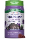 Nature's Truth Kids Elderberry Gummies | 50 Count | koos tsingi ja C-vitamiiniga | Vegan, mitte-GMO ja gluteenivaba toidulisand