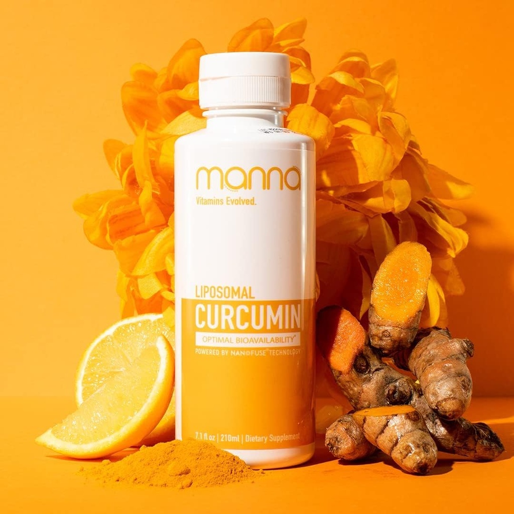 Manna Vitamiinid Arenenud Liposomaalsed Vedel kurkumiin Täpsem imendumine Parim kurkumilisa igapäevaseks liigese ja immuunsüsteemi tervise toetamiseks - Vegan, mitte-GMO, 95% kurkuminoidid (1 pakend)