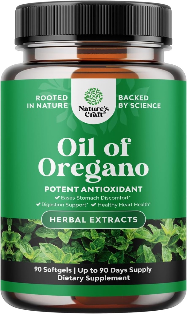 Oregano pehmete õli - õrn detox immuunsuse toetamiseks - kontsentreeritud oreganoõli softgeelid karvakrooliga 70% - kergendab seedimist, soole tasakaalu ja puhastab keha - usaldusväärsed taimsed toidulisandid - 90 Ct
