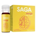 SAGA SURGE Organic Energy Shots | Performance Drink | Yerba Mate & Alpha GPC Supplement with CoQ10, Turmeric & Seened | Pre Treening Boost Drink for Focus, Endurance & Performance | 2oz Peach Mango