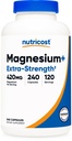 Nutricost Magnesium+ Extra Strength 420mg, 240 Capsules, Gluten Free, Vegan