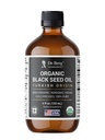 Dr Berg Black Seed Oil Organic Cold Pressed – Pure Nigella Sativa Black Cumin Oil – USDA Organic, Halal, Vegan – Hair, Skin, Immune Support – Unrefined Vedel – 4 oz Glass Pudel