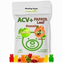 ACV Gummies & Papaya Leaf Extract Gummies - Premium Potent Apple Siider Äädikas Lisa - Jood Infundeeritud & Vitamiinid B6 B12 - Trombotsüüdid Juuksenahk & Südame Sõbralik (1, Regulaarne)