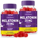 Well Yeah Melatoniin Gummies 20mg (2 Pack) | Unetoetus | Maksimaalne tugevus Melatoniin 20mg Gummies täiskasvanutele | Kiiresti lahustunud | Suur marjamaitse | 60 Count | Vegan, Non GMO