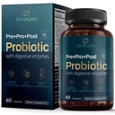 Premium 4-in-1 probiootilised prebiootikumid, postbiootilised ja seedetrakti ensüümid meestele ja naistele - toetab soolestikku, seedimist ja immuunsust - täielik soolestiku tervis koos pre-, posti-, probiootikumide ja seedetrakti ensüümidega - 60 kapslit