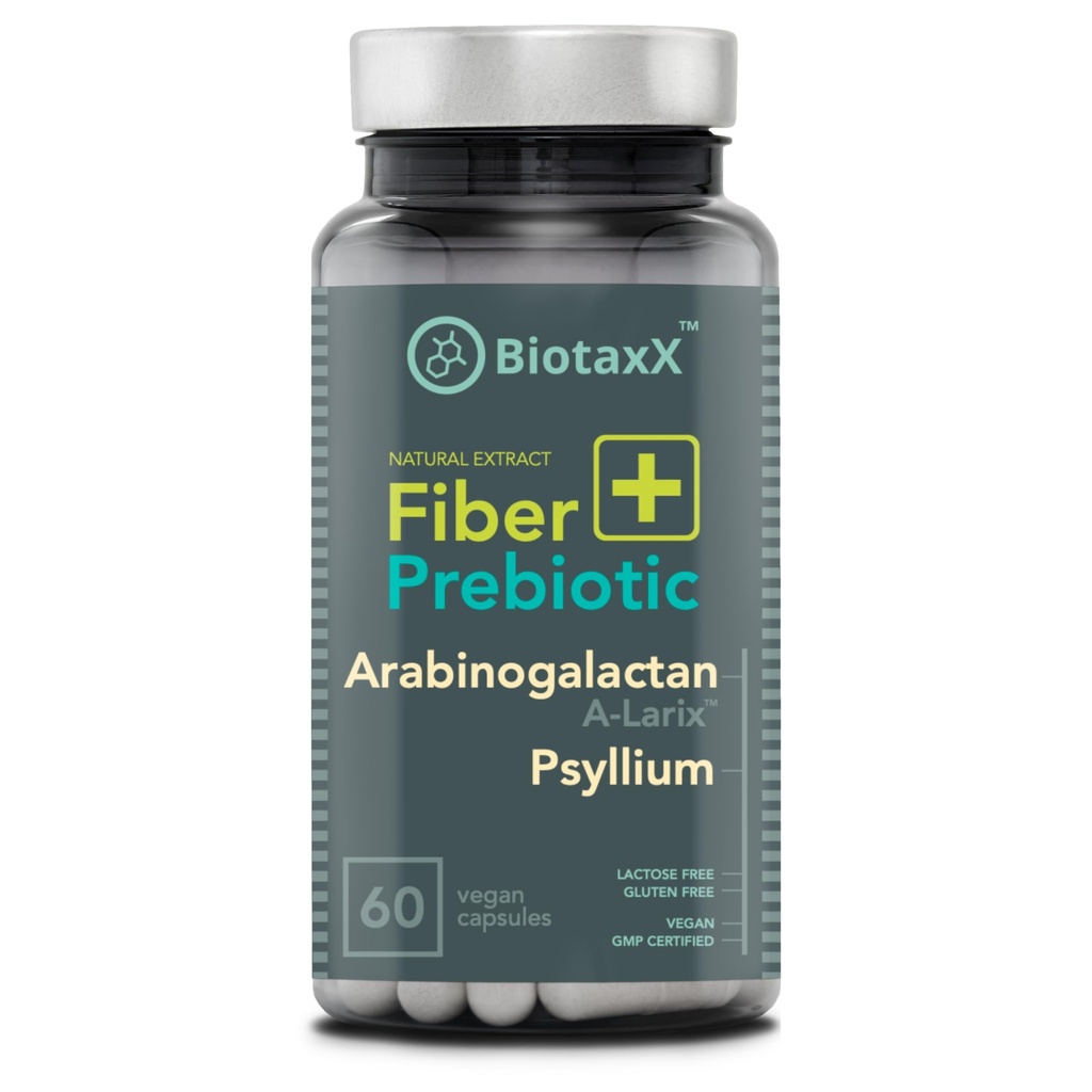 Psyllium Husk ( Plantago ovata ) + Arabinogalactan ≥95% – 660 mg , 60 Vegankapslit – kiudkompleks