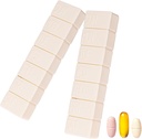 2Pack Weekly Pill Korraldaja, ekstra suur 7 päeva Pill Juhtumid Travel Daily Pill Box Fish Oil, Kaltsium tabletid Toidulisandid ja muud vitamiini pillid