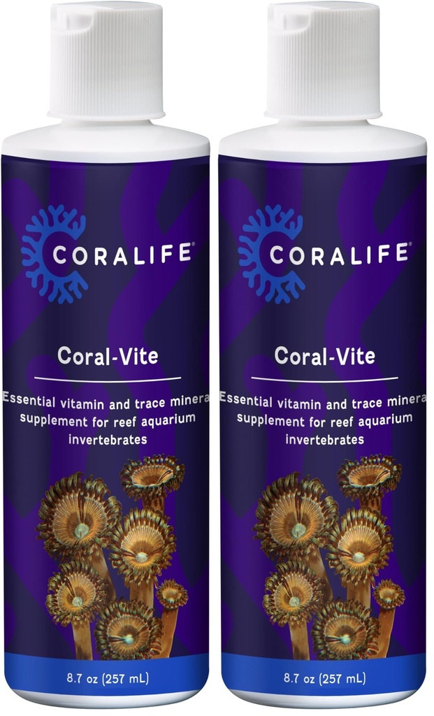 Coralife Saltwater Fish Tanki akvaarium Korall-Vite Vedel Essentsiaalne Vitamiin ja Trace Mineral Supplement for Reef Aquariums, 8 oz (2. pakk)