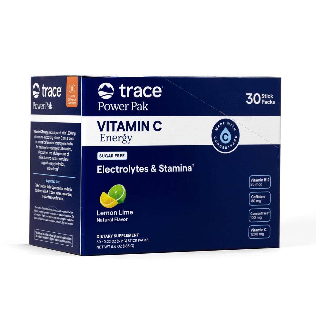 Trace Minerals Power Pak - C-vitamiini energia Sidrunliim