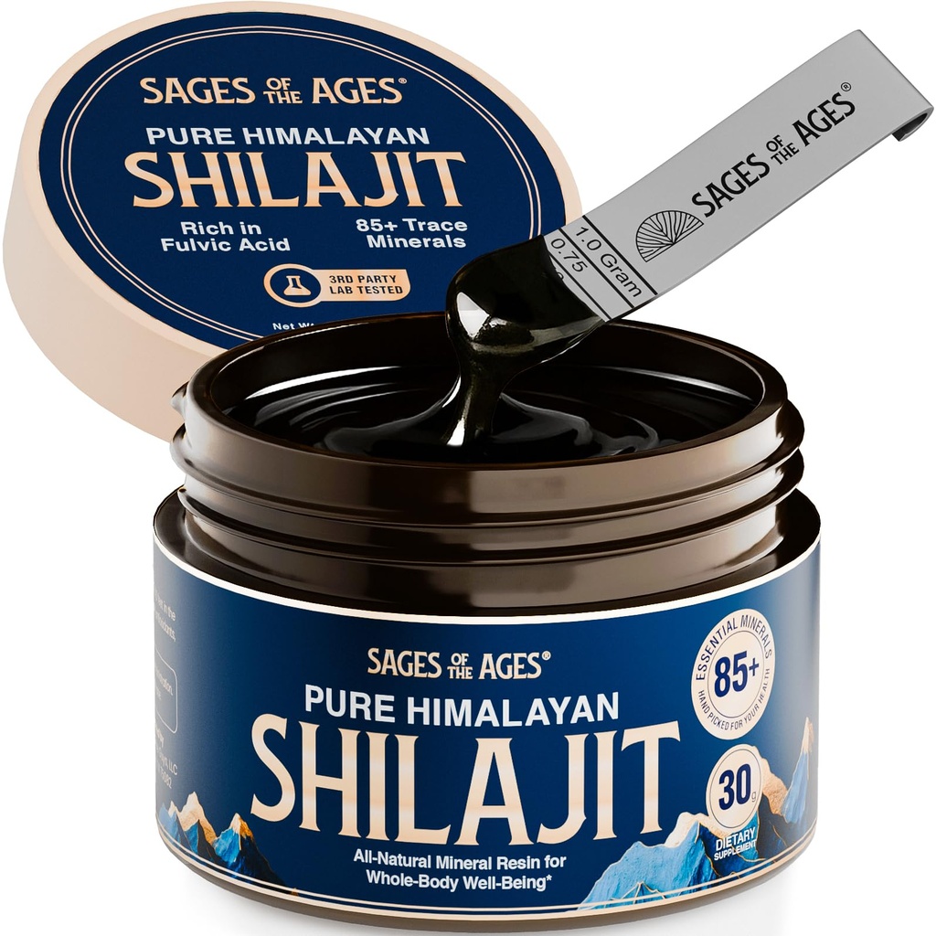 Puhas Himaalaja Shilajit Vaik – 500 mg Max Tugevus Orgaaniline Fulvic Acid Complex meestele ja naistele – Lab Testitud 85 + Trace Minerals – Energia, vastupidavus ja vaimne jõudlus – 30 g Jar