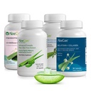 AloeCure Organic Aloe Vera kapslite pakend - 4 tükki - melatoniin + kollageen, VeraFlex, Aloe Vera kapslid, probiootikum + ensüüm