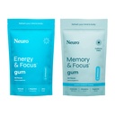 Neuro Focus Set - 90 Loe iga (Peppermint) - suhkruvaba Nootroopne närimiskummid loodusliku kofeiini, L-Theanine, B-vitamiinid ja ženšenn energia, häire ja selgus