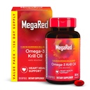 MegaRed - Omega-3 krillõli 350mg Softgels (130 loendatakse pudelis), EPA & DHA Omega-3 rasvhapped, millel ei ole kala järelmaitset erinevalt kalaõlist, sisaldab antioksüdantset astaksantiini
