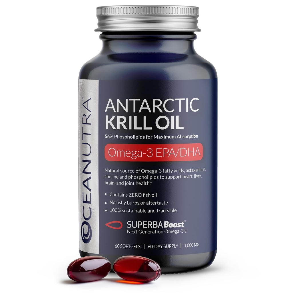 100% puhas orgaaniline krillõli 1000mg, 60-päevane, oomega 3 lisand, kõrgeim kontsentratsioon 56% fosfolipiidid, metsik püütud, jätkusuutlik jälgitav Antarktika oomega 3, astaksantiin, süda, kalaõli