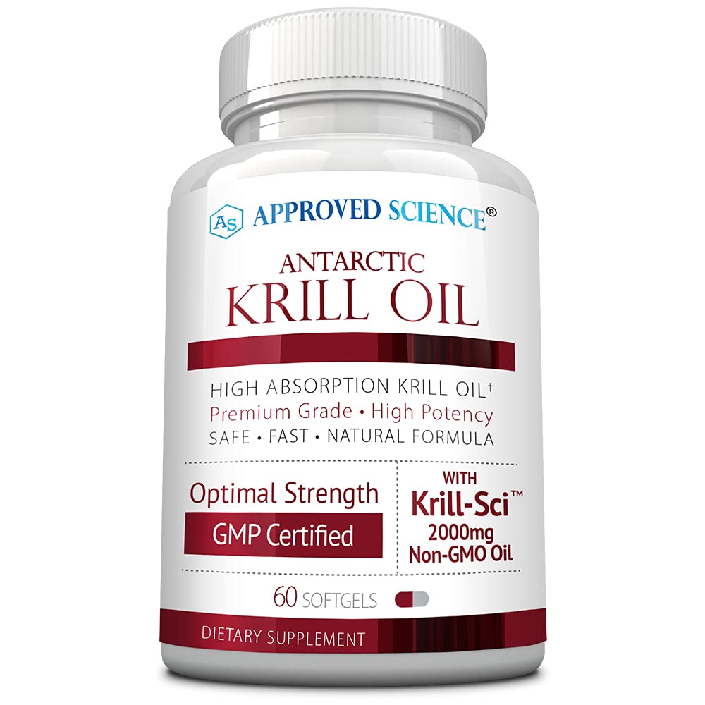 Heakskiidetud teaduse krillõli - 2000mg Antarktika krillõli, 650mcg astaksantiini - 260mg EPA, 160mg DHA - 60 Softgels - 1 kuu pakkumine