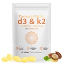 Daiasns Vitamiin D3 K2 10000iu toetab lihaste ja aju tervist - suure tugevusega D3 K2 täiendus aitab immuunsust ja südame-veresoonkonna tuge - 120 Softgels