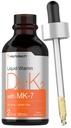 Horbäach Vitamiin D3 K2 Vedeliktilgad | MK7 | 2 Fl Oz | Taimetoitlane, mitte-GMO, gluteenivaba toidulisand