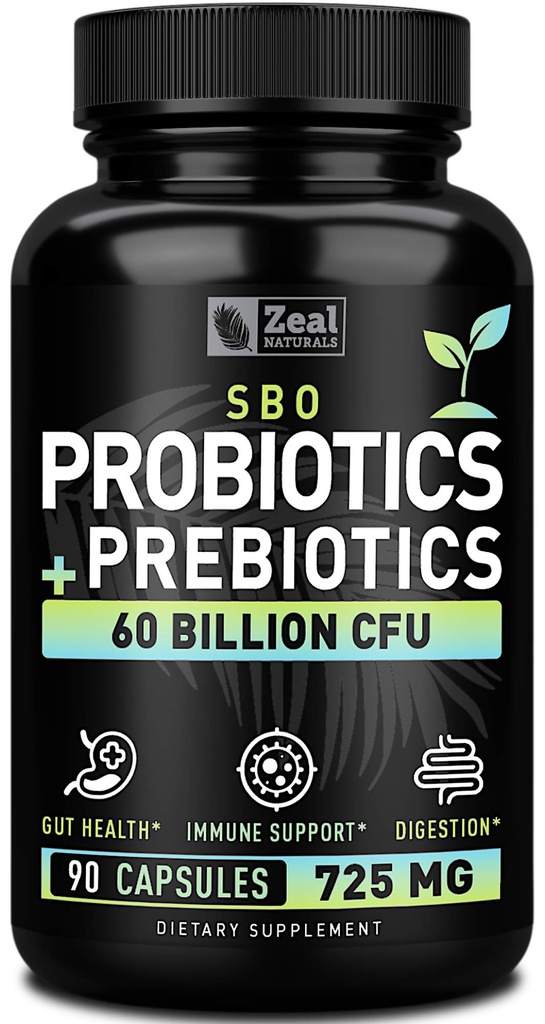 Probiootikumid ja prebiootikumid + SBO probiootikumid ( 60 miljardit CFU | 90 kapslit ) Acidophilus Probiootikum w. Saccharomyces Boulardii , Bifidobacterium + Spore probiootikum ja orgaaniline idanemine Prebiootiline kiudainesegu