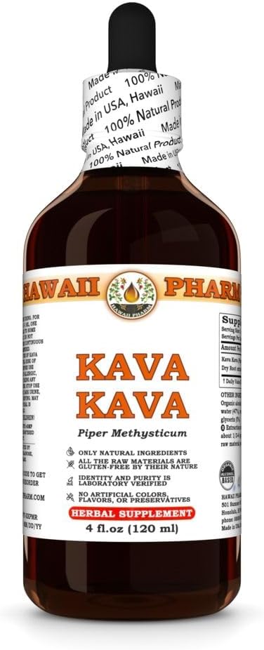 Kava (Piper Methysticum) Vedelekstrakt Tinktuur 4 Oz (120 ml)