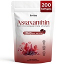 Rovina Astaxanthin 12mg, Astaksantiin Antioksüdandid Immuunsüsteemi, Silma, Naha Toetab, Mitte-GMO & Gluteeni Vaba - 200 Softgels