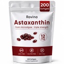 Rovina Astaxanthin 12mg Softgels, Antioksüdant Supplement for Daily Wellness, Immune, Eye & Skin Support, Joint, Siseringlus, Non-GMO, Gluteenivaba - 200 Softgels (1)
