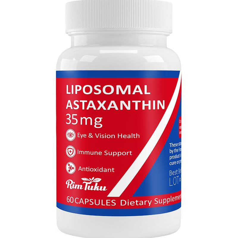 35 mg liposomaalne astaksantiini lisand - võimas antioksüdantide toetus nahale, liigestele ja silmadele - looduslik vananemisvastane valem puhta astaksantiiniga - vegan, mitte-GMO, 60 kapslit