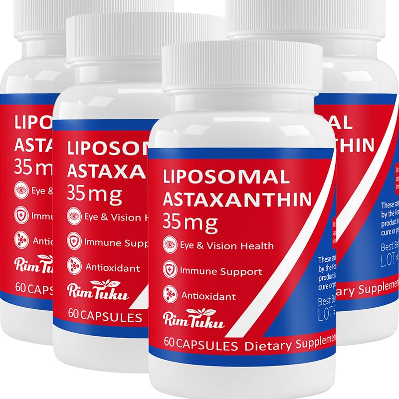 35 mg liposomaalne astaksantiini lisand - võimas antioksüdantide toetus nahale, liigestele ja silmadele - looduslik vananemisvastane valem puhta astaksantiiniga - vegan, mitte-GMO, 240 kapslit