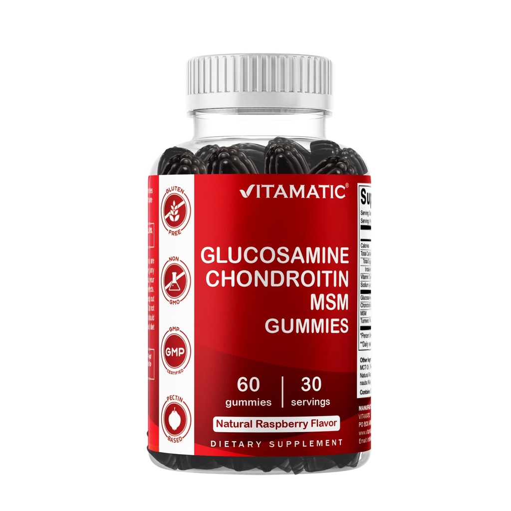 Vitamaatilised glükoosamiini kondroitiinkummid MSM-i ja E-vitamiiniga - ühine tugivorm - 60 pektiinipõhist vegankummi