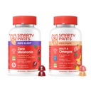 SmartyPants Kids Daily & Nighttime Wellness Bundle: Multivitamiinid + unekummid L-Theanine'iga, sidrun Balm & Magneesium - ravimivaba, mitte-harjutuste moodustamine, 60 loend (pakk 2)