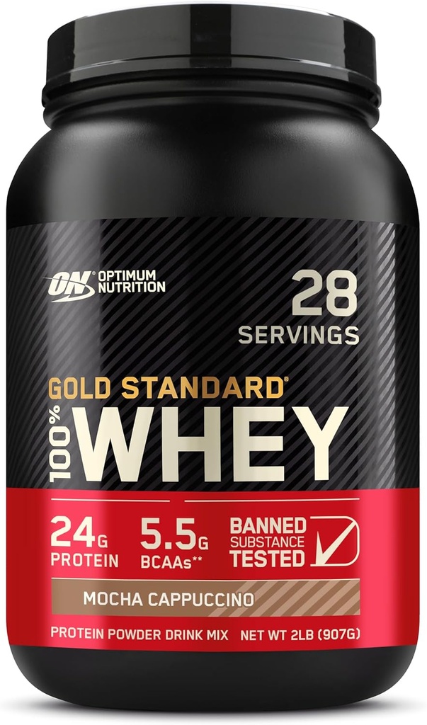 Optimum Nutrition Gold Standard 100% vadakuvalgu pulber, Mocha Cappuccino, 2 naela (pakendamine võib varieeruda)