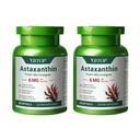 2 pudelit Astaksantiini 6 mg, Premium Astaksantiini lisandit antioksüdandi aktiivsusega, toetab silma, naha, liigeste ja immuunsüsteemi tervist. Värsked mikrovetikad, GMO-vabad, gluteenivabad - 120 pehmegeeli