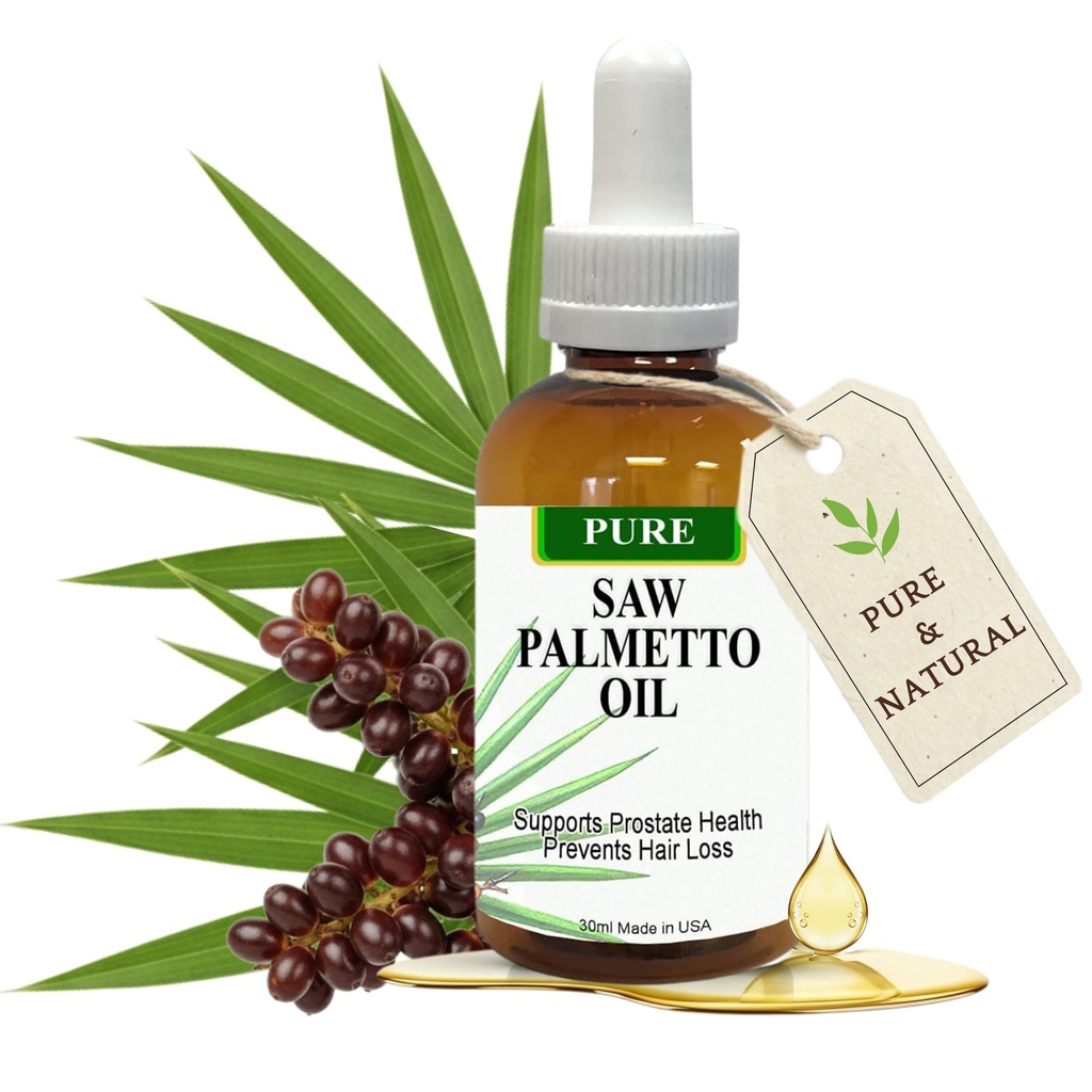 Pure Saw Palmetto Oil - 95-98% kontsentreeritud orgaaniline ekstrakt - Vedel Saw Palmetto meestele ja naistele - alternatiiv kapslitele ja pulbrile - 1 Fl Oz