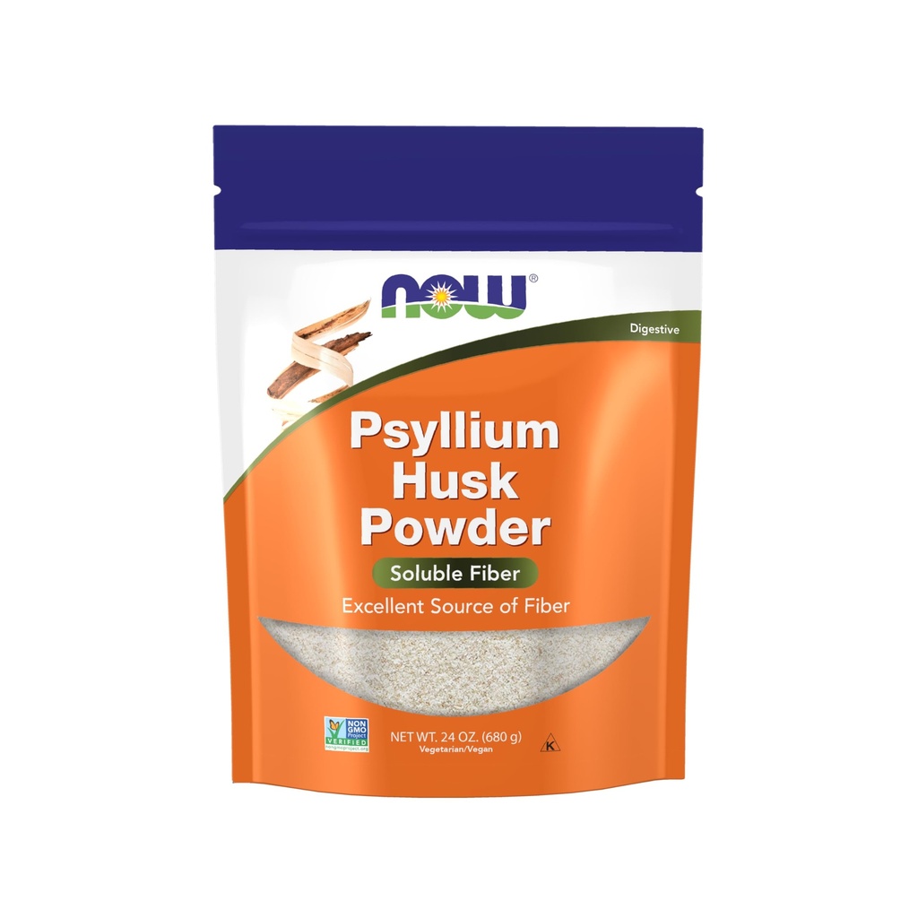 NOW Foods Supplements, Psyllium Husk Powder, Non-GMO Project Kontrollitud, Lahustuv Fiber, 24-Ounce